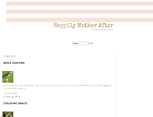 Tablet Screenshot of happilymotherafter.com
